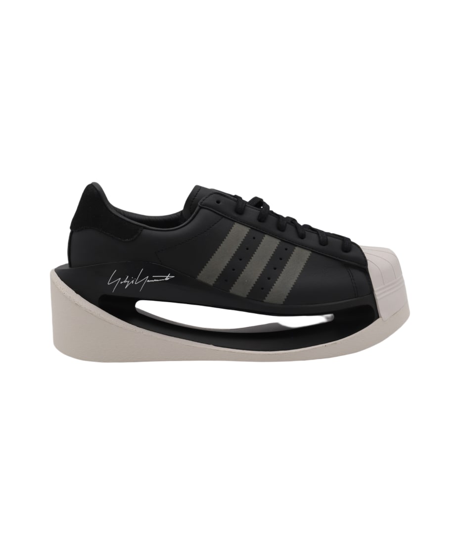 Y-3 Black And Grey Gendo Superstar Sneakers | italist