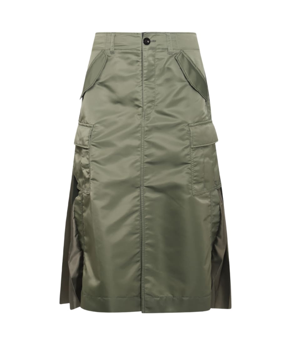 スカート SACAI - GREEN NYLON skirt Sacai Green Nylon Skirt | italist