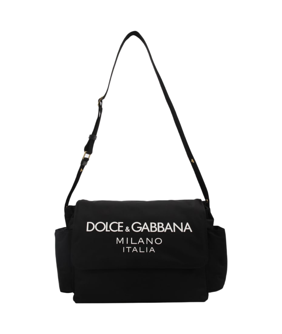 Dolce & Gabbana Black And White Nylon Changing Bag - Black