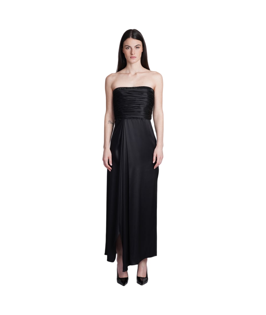 ワンピース GIORGIO ARMANI SATIN LONG DRESS Giorgio Armani Black Satin Long Dress | italist
