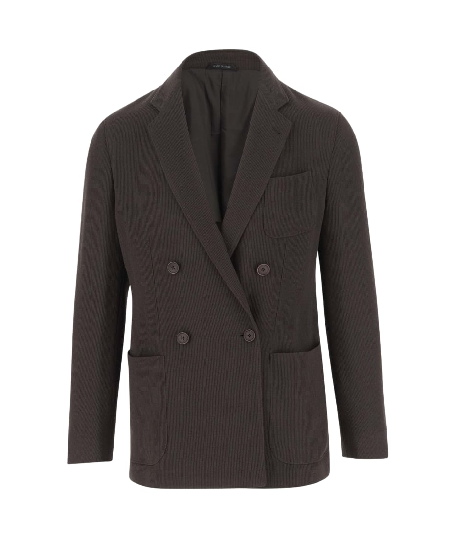 Wool And Viscose Blend Double breasted Jacket