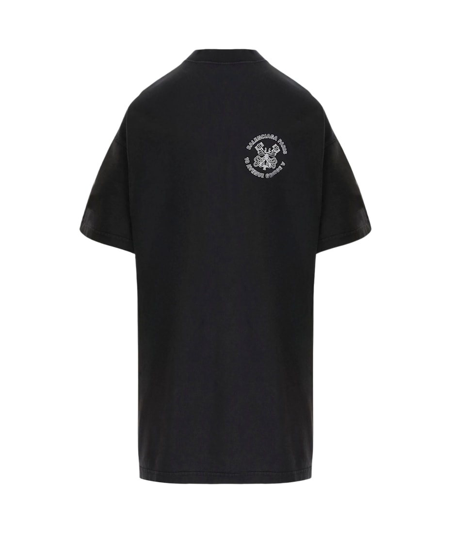 Tシャツ・カットソー BALENCIAGA TECHNICAL FABRIC TOP WITH LOGO Black Logo-Print Cotton-Jersey T-Shirt | BALENCIAGA | MR PORTER