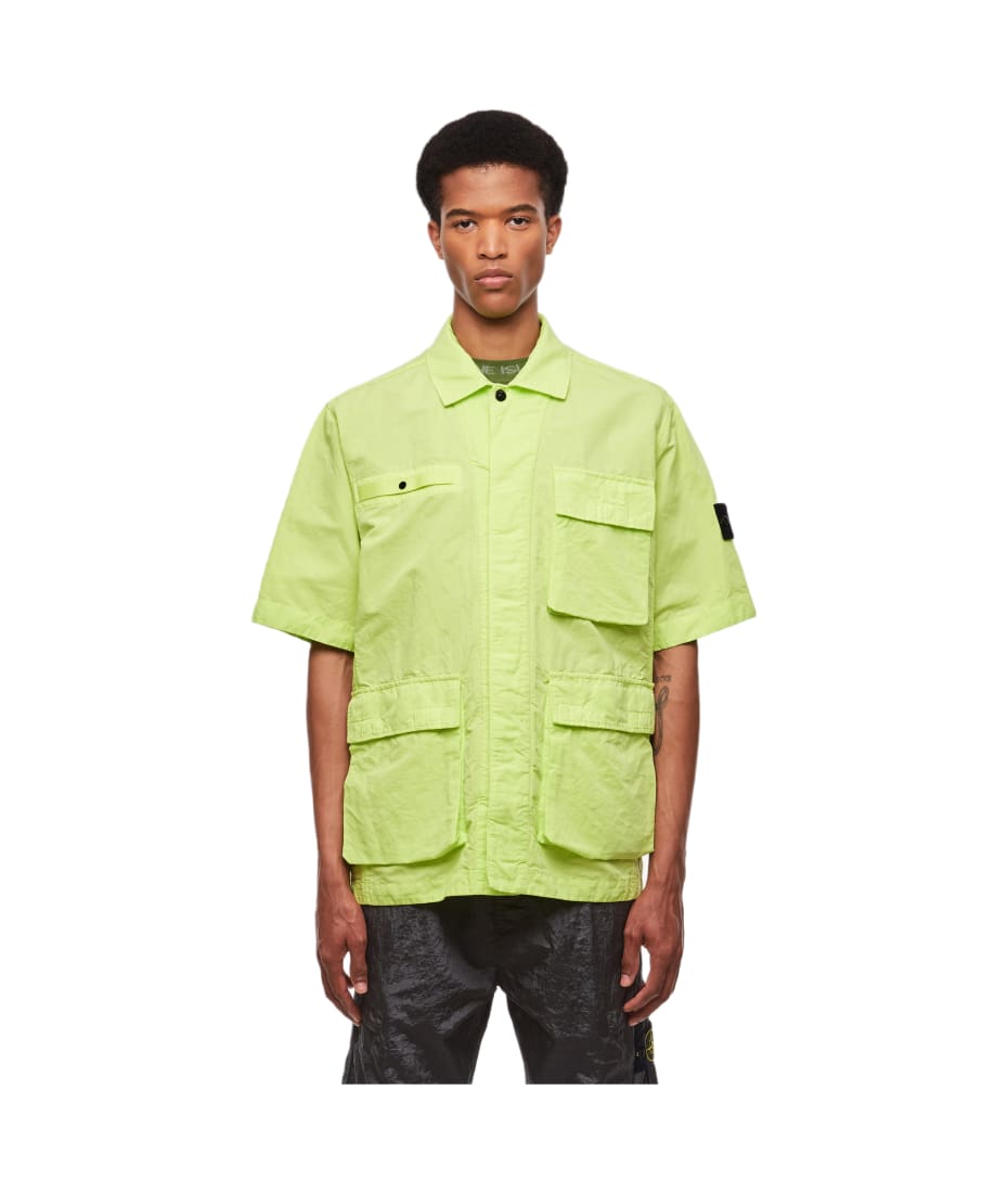 Stone Island Blend Cotton Shirt Jacket | italist