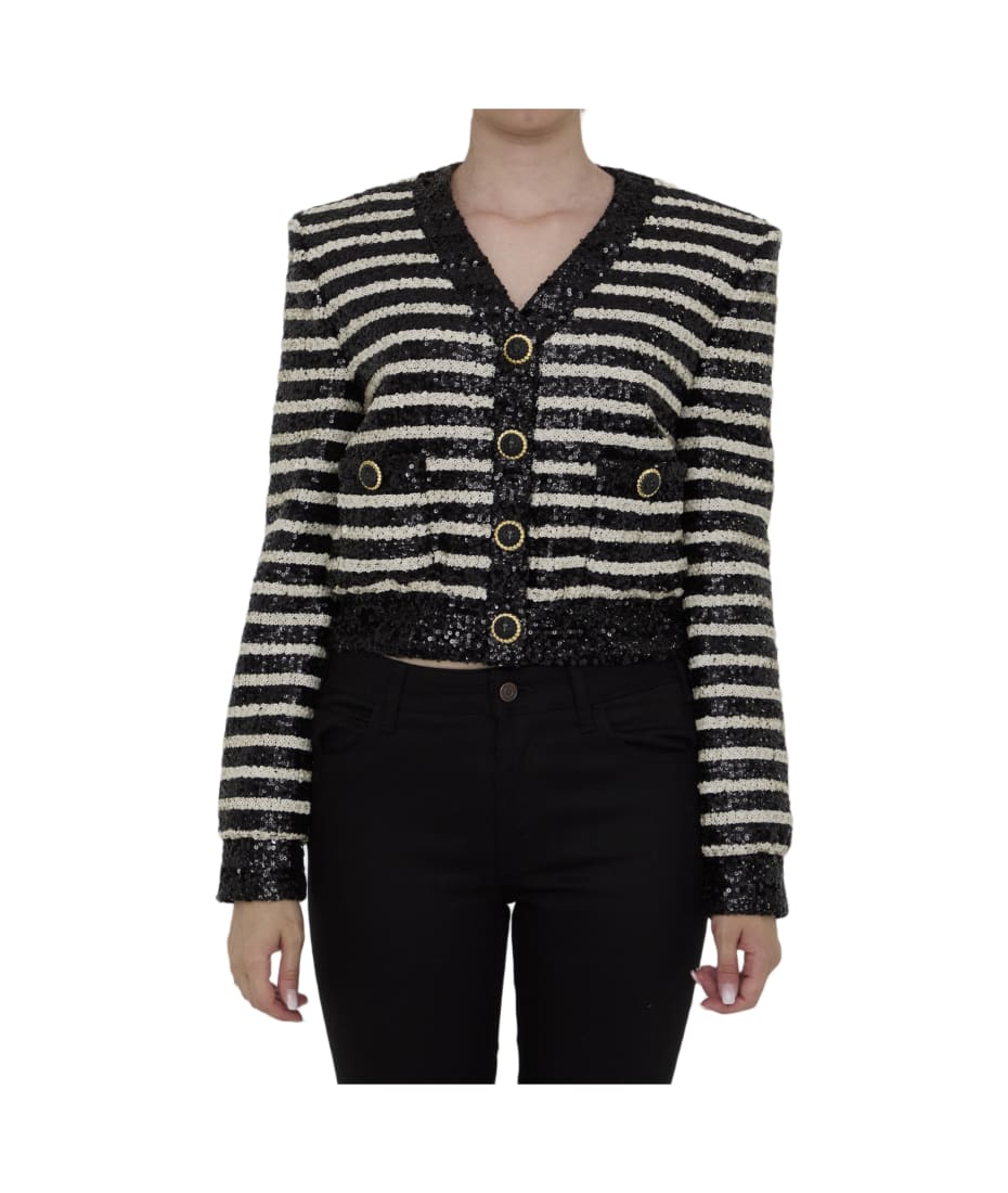 Balmain cropped jacket cheap