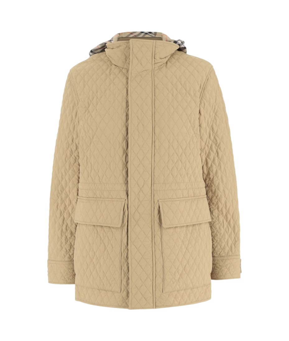 ダウンジャケット・コート BURBERRY BEIGE NYLON REVERSIBLE PADDED JACKET F2029CA1-8C17-48C0-9171-