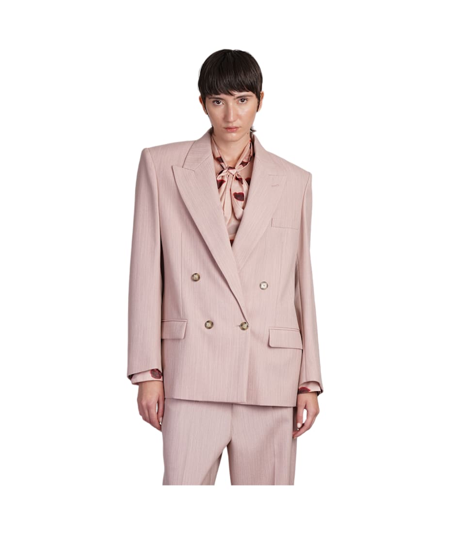 Blazer In Rose pink Wool