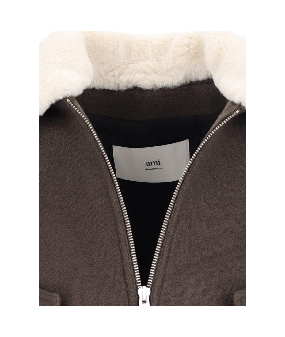 Ami wool bomber jacket store