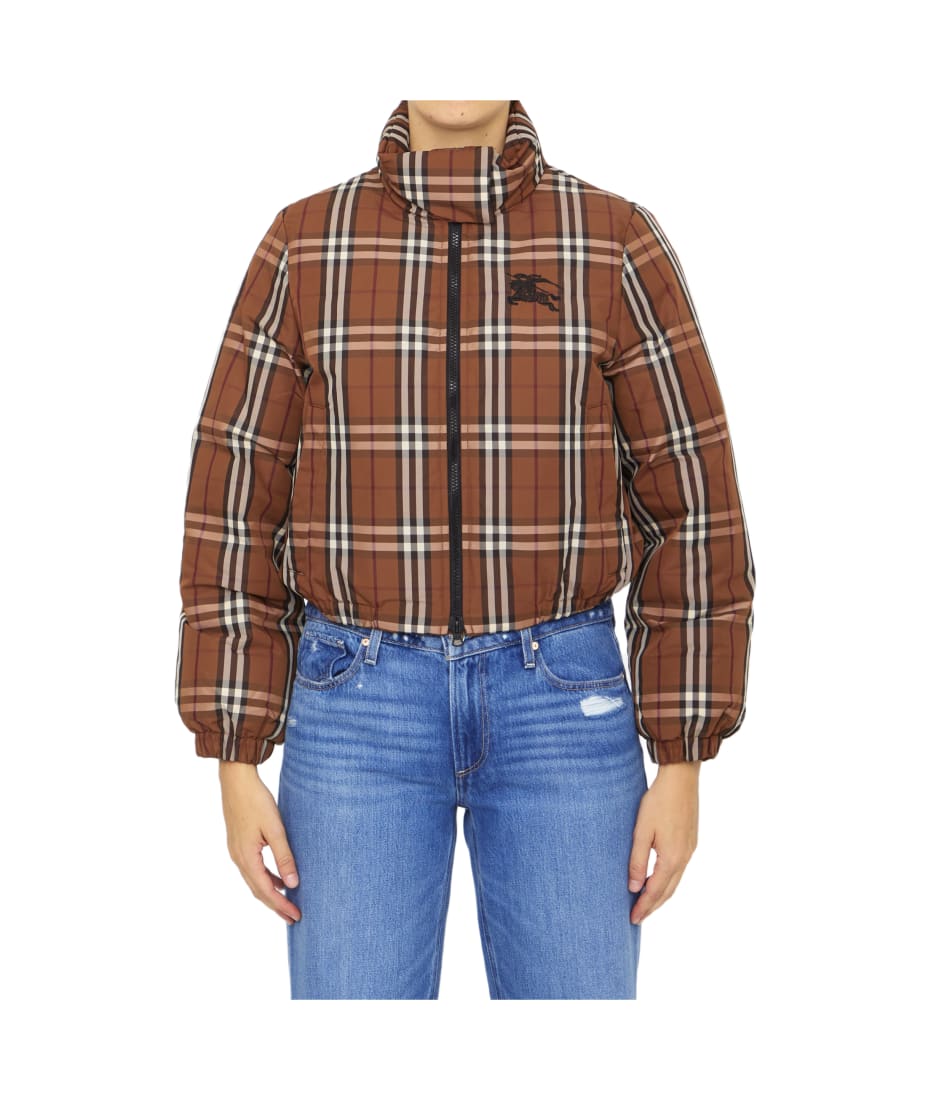 Burberry Check Nylon Puffer Jacket | italist