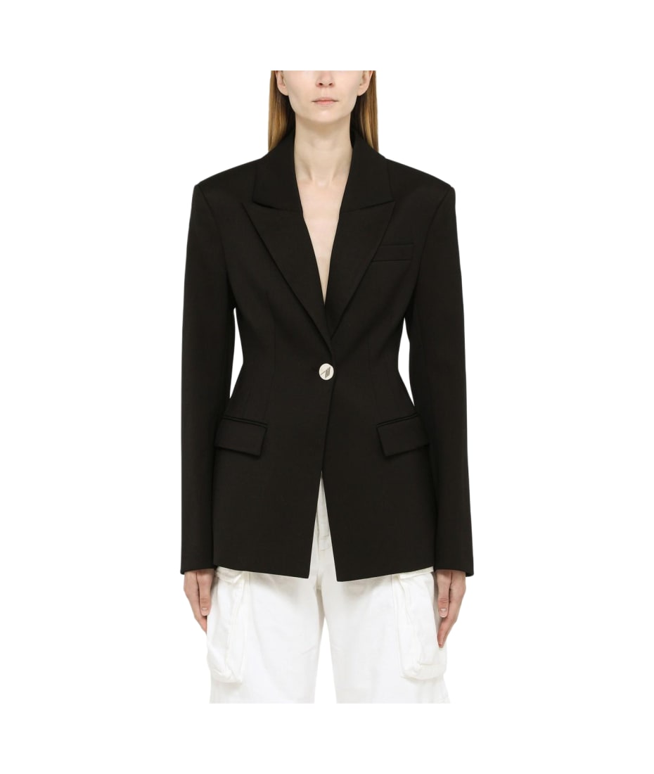 ボトムスその他 The Attico Structured Black Wool Blazer Black blazer for Women | THE ATTICO®