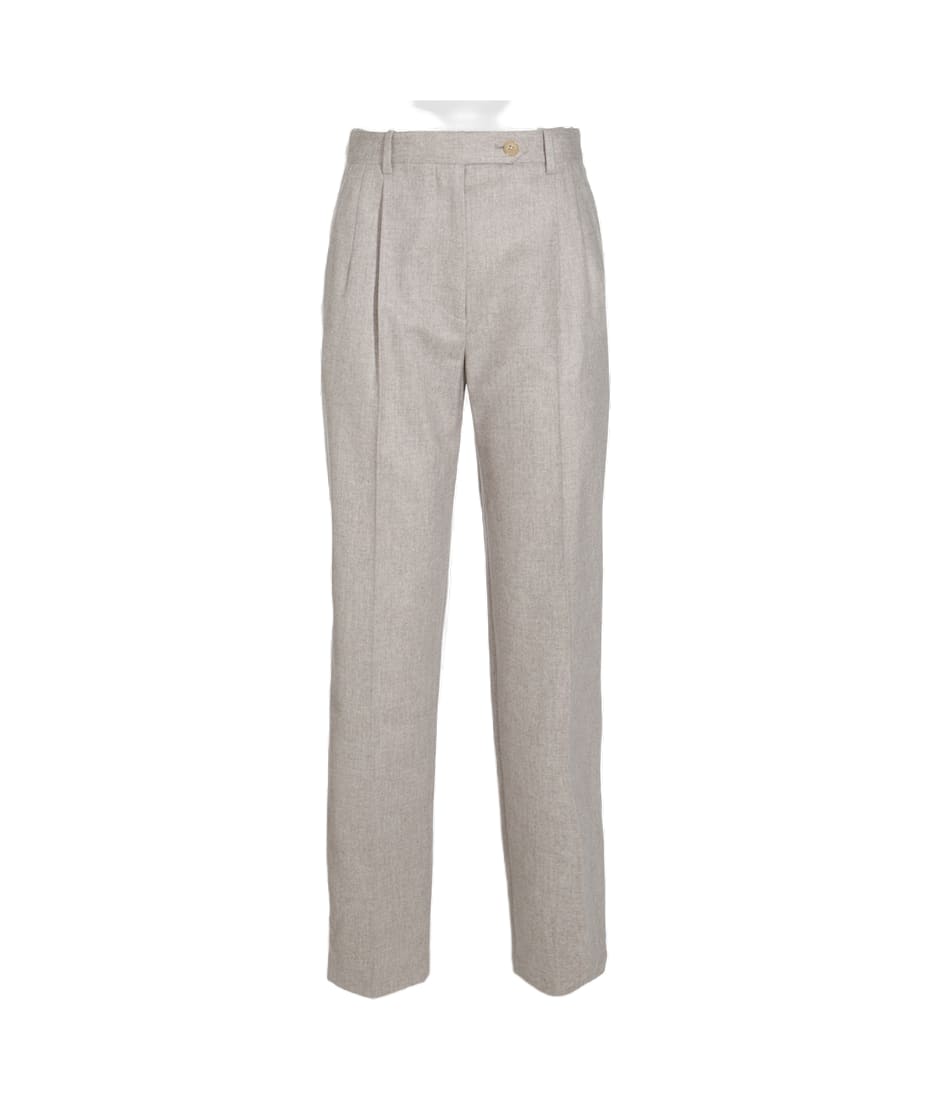 パンツ THE ROW LIGHT GREY WOOL PANTS The Row Light Grey Wool Pants | italist