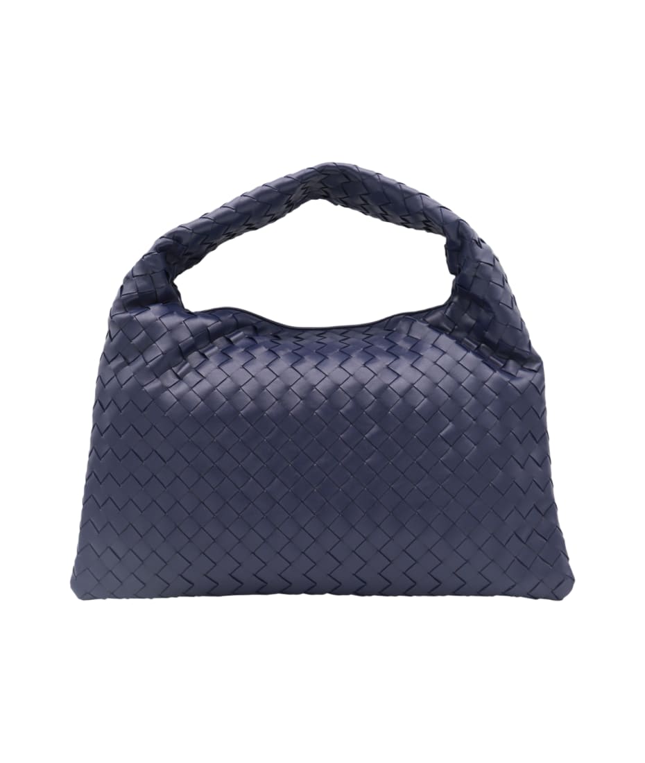 Bottega Veneta Dark Blue Leather Hop Small Handle Bag italist ALWAYS LIKE A SALE