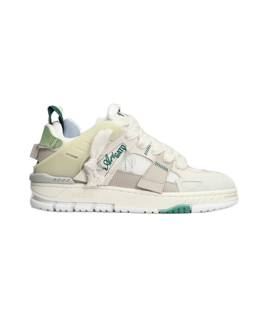 Axel Arigato Area Patchwork Sneakers In White Leather And