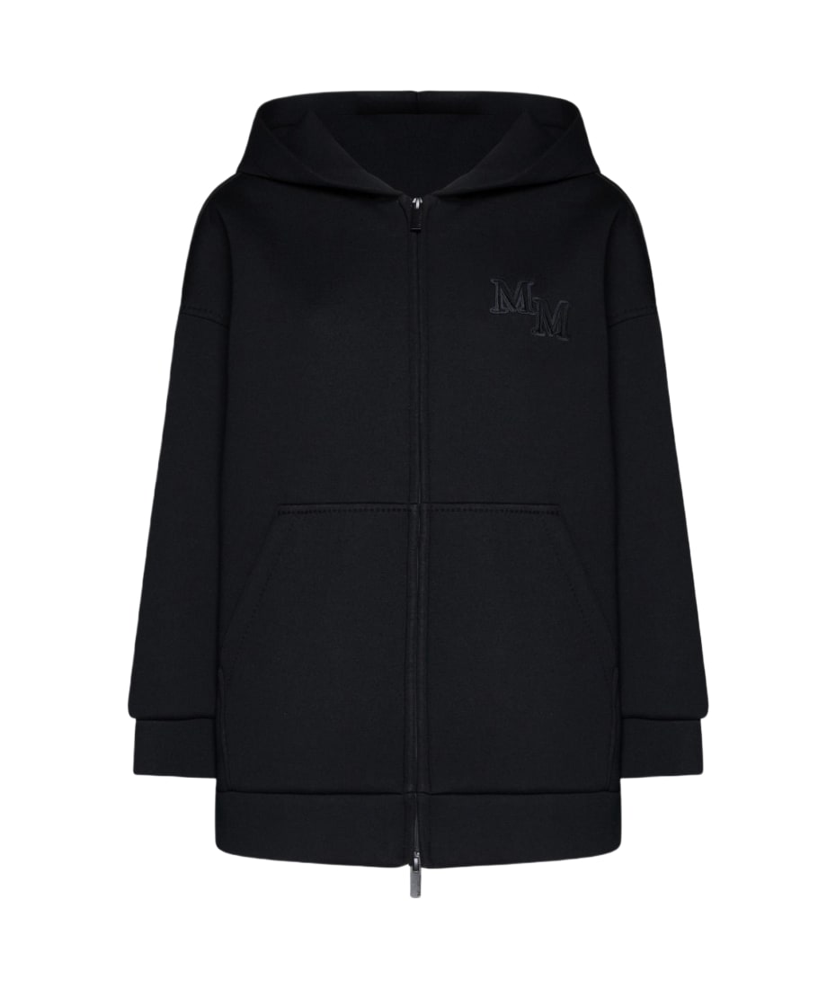 【送料&関税込】Max Mara Black Wool Obbia Sweatshirt Max Mara Black Wool Obbia Sweatshirt | italist