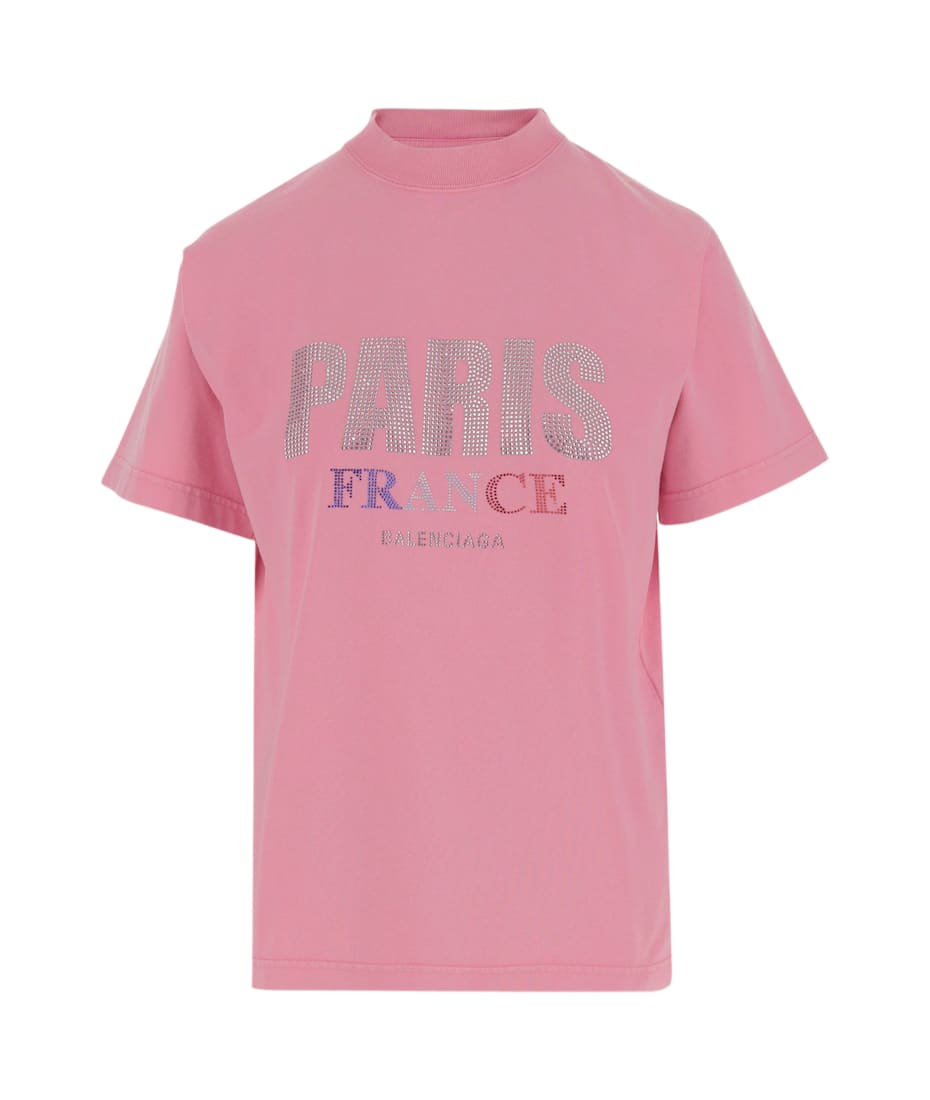 BALENCIAGA★PINK COTTON T-SHIRT Balenciaga Pink Cotton T-shirt | italist