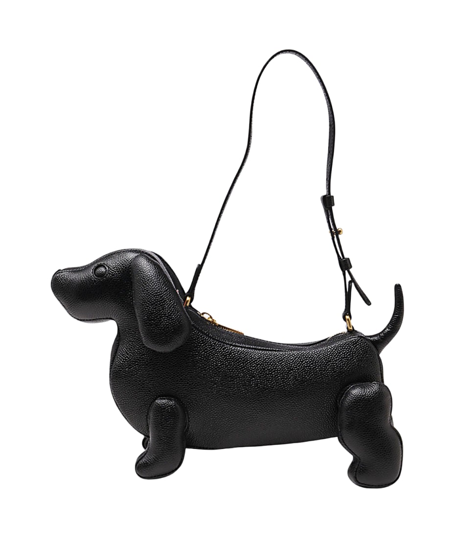 Thom Browne Black Leather Hector Shoulder Bag italist ALWAYS LIKE A SALE