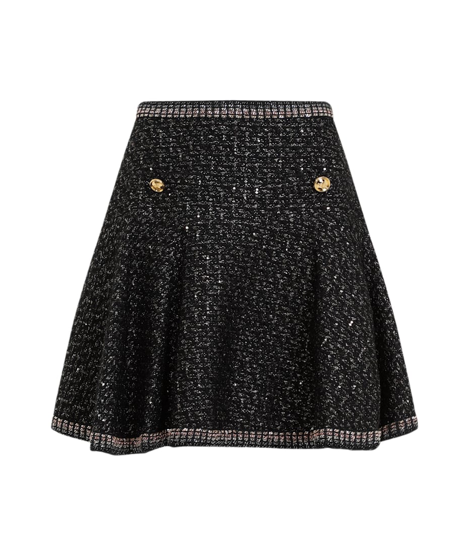 ミニスカート Giambattista Valli MINI SKIRT BOUCLE Giambattista Valli - Ivory Boucle Mini Skirt | Mitchell Stores