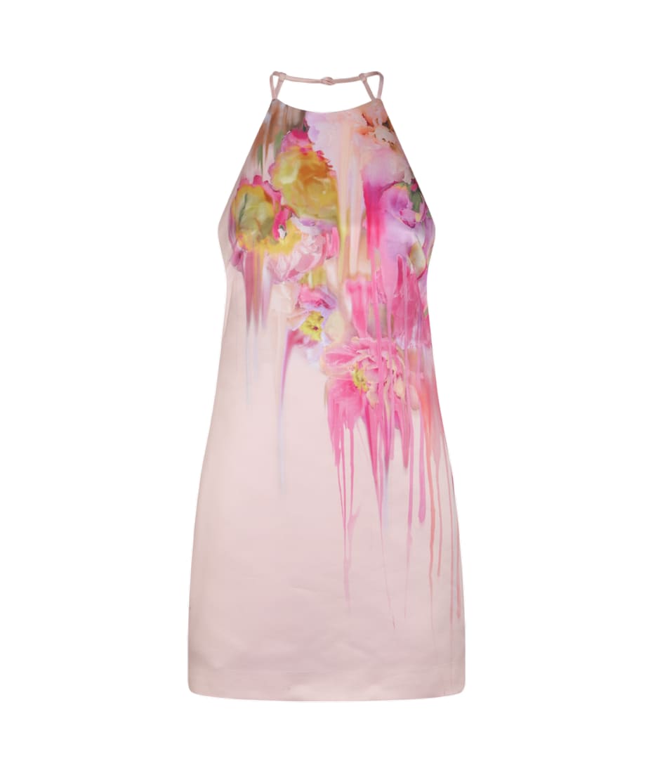 strapless open back dress BLUMARINE Rose Mini Dress