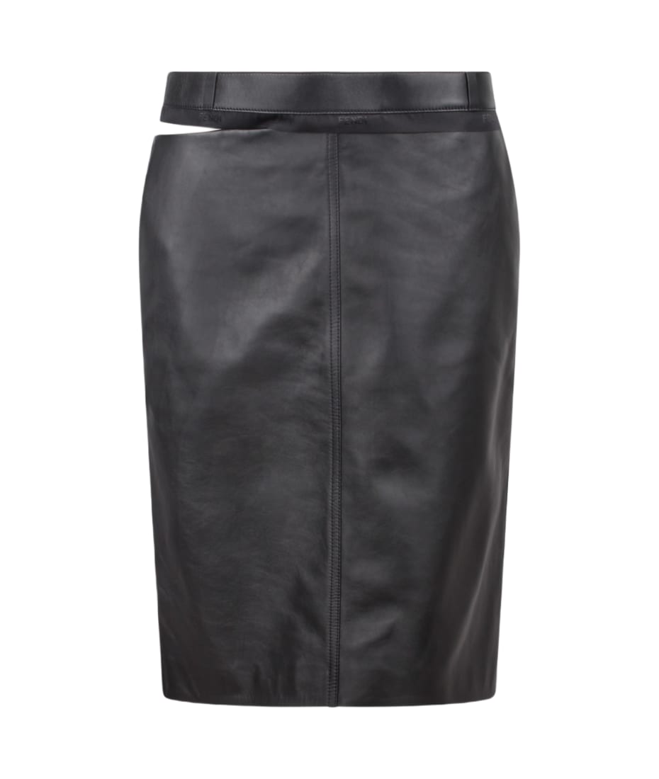 Fendi leather clearance skirt