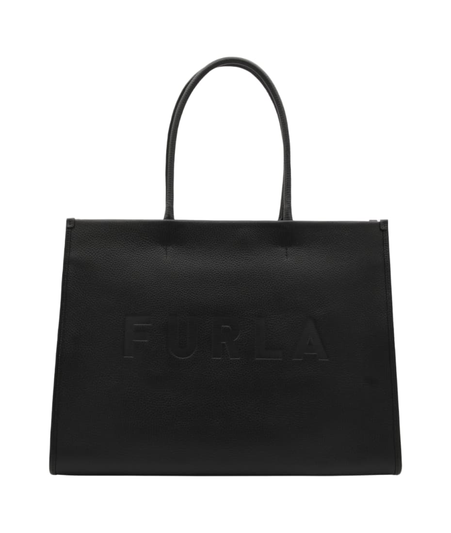 Furla Black Lether Opportunity Tote Bag italist