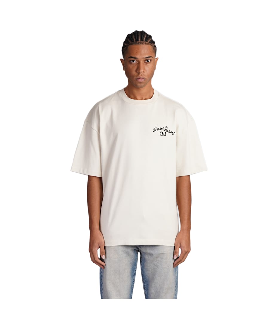 Tシャツ・カットソー AMIRI Men T Shirts AMJYTE1130 ALABASTER Beige AMIRI T-shirt In Beige Cotton | italist