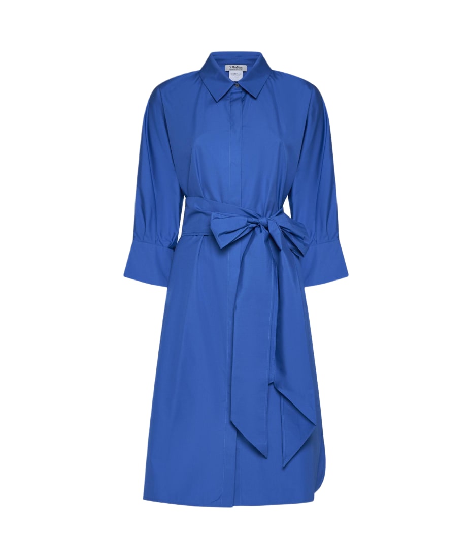 'S Max Mara Tabata Cotton Shirt Dress - Blue