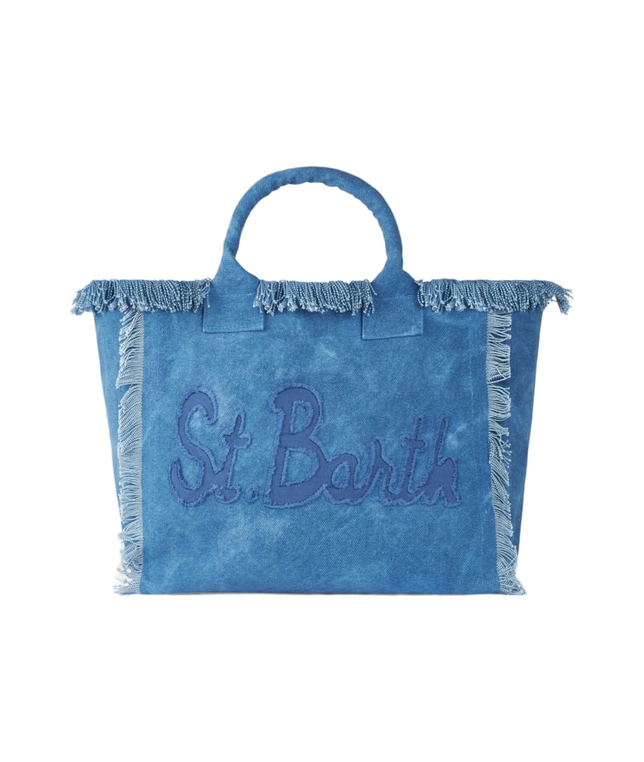 ハンドバッグ MC2 SAINT BARTH Vanity cotton handbag Water green cotton canvas Mini Vanity bag – MC2 Saint Barth