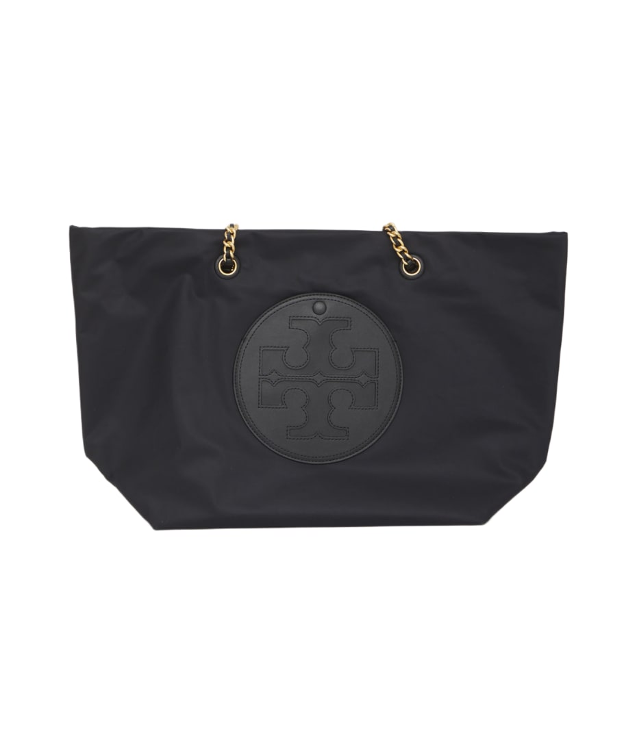 Tory Burch, Bags, Tory Burch Woman Canvas Shoulder Bag With Frontal Logo  Patch