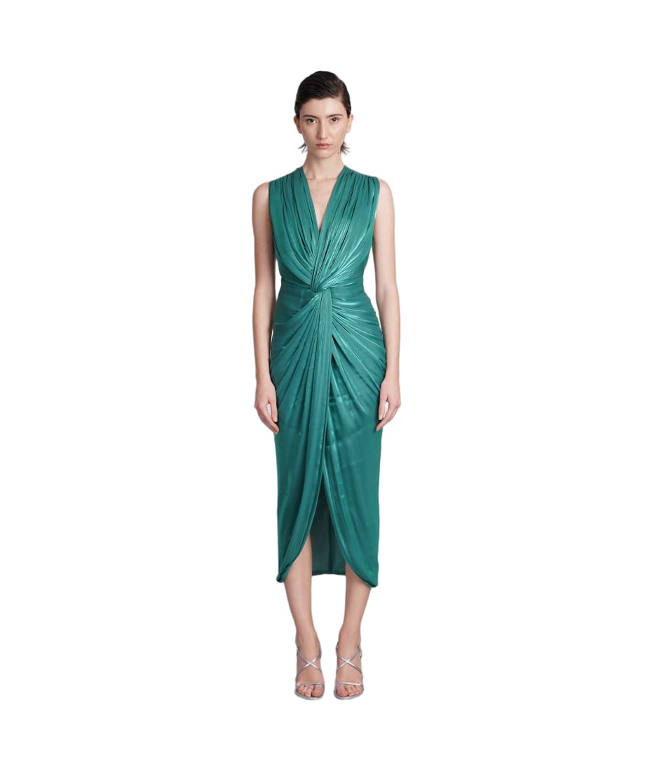 green emerald velvet dress Costarellos - Lissie Silk Velvet Gown