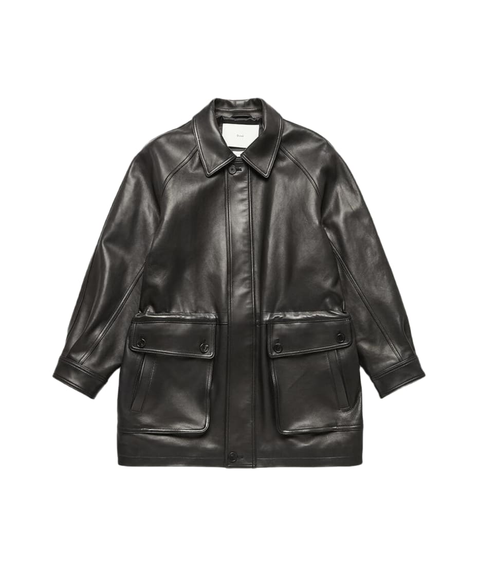 Dunst Black Oversized Leather Jacket