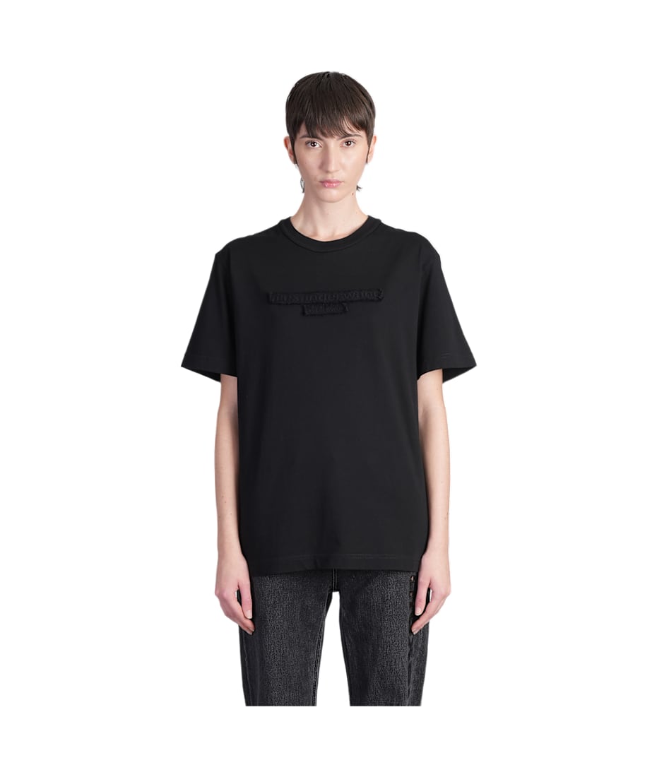 【送料&関税込】Alexander Wang T-shirt In Black Cotton - Uni Alexander Wang T-shirt In Black Cotton | italist