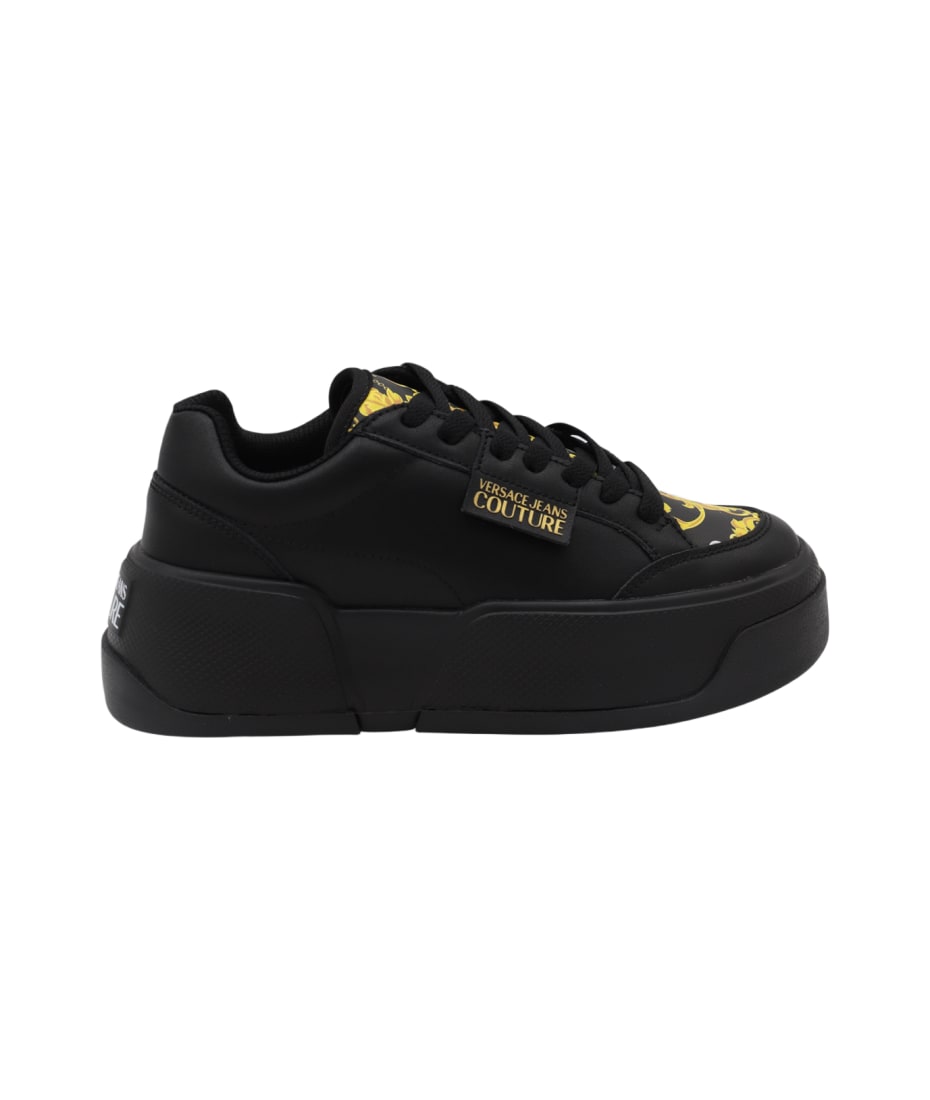 スニーカー VERSACE JEANS COUTURE Woman Sneakers Black 77VA3SA3ZP341 G89 Versace Jeans Couture Black Signature Heel Sneakers 5 for