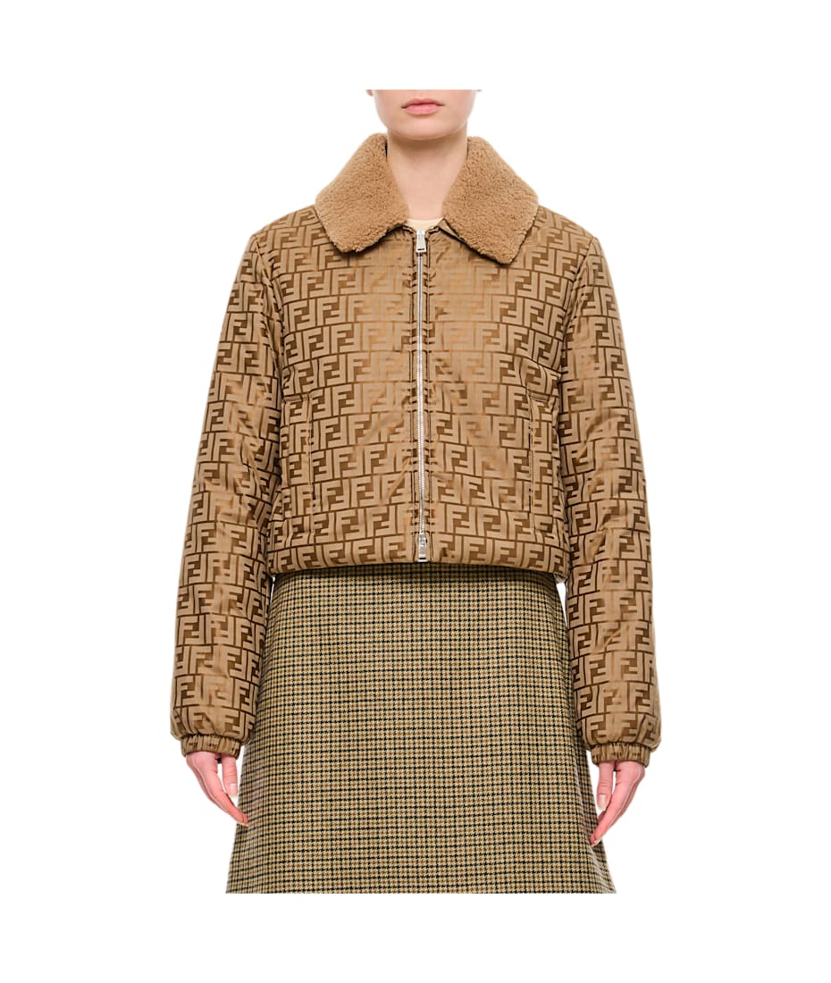 Fendi Front Zipped Ff Jacquard Jacket | italist