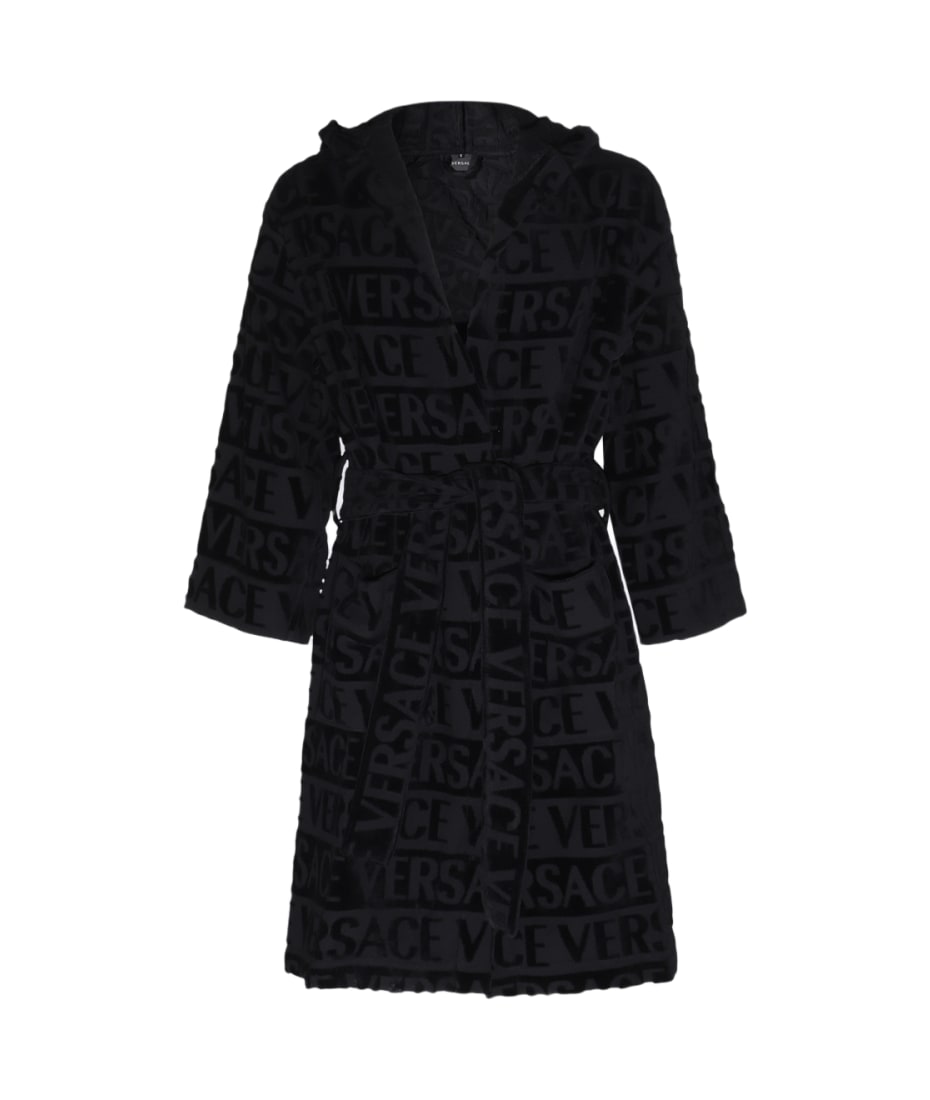 Versace black bathrobe 2025