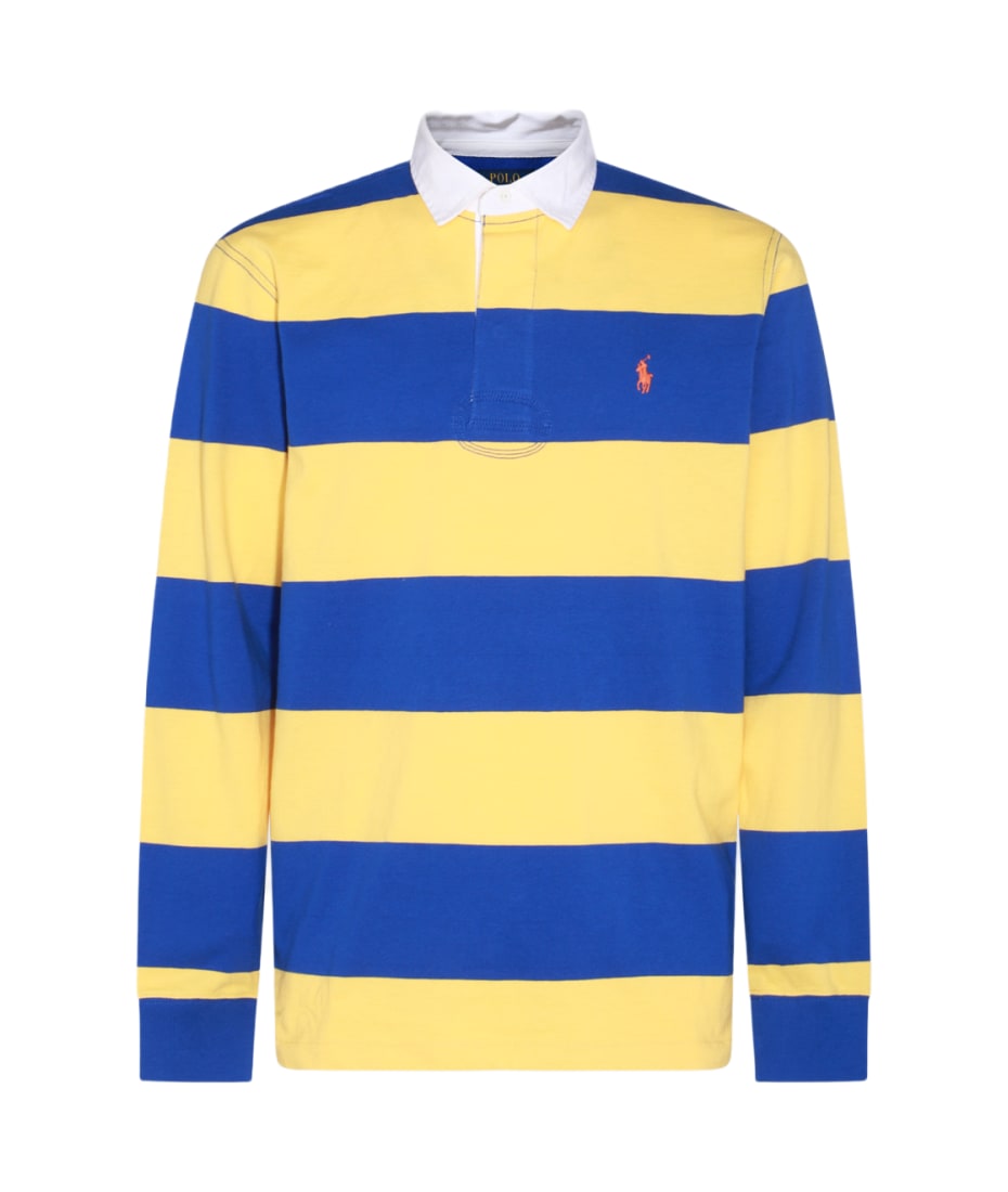 Ralph Lauren Yellow And Blue Cotton Polo Shirt italist ALWAYS LIKE A SALE