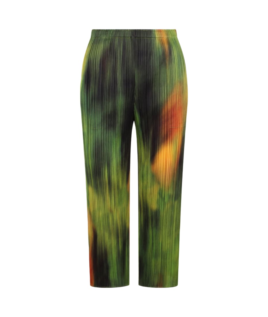 Pleats Please Issey Miyake Turnip & Spinach Trousers - MultiColour