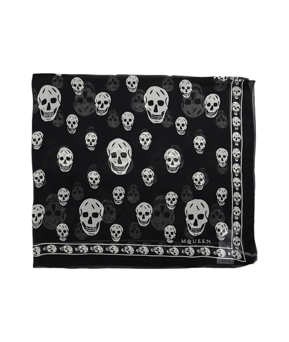 【送料&関税込】Alexander McQueen Foulard In Black Silk Alexander McQueen Foulard In Black Silk | italist