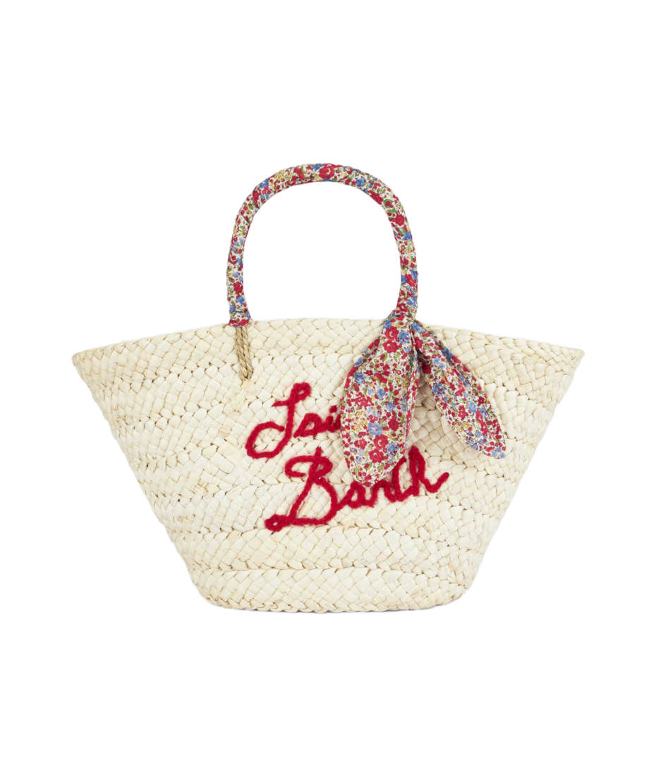 Embroidered straw bag online