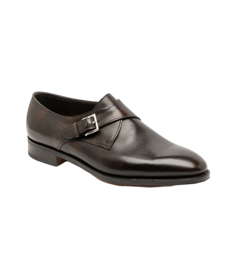 John Lobb Ashill Dark Borwn Museum Calf Monk Strap Shoe