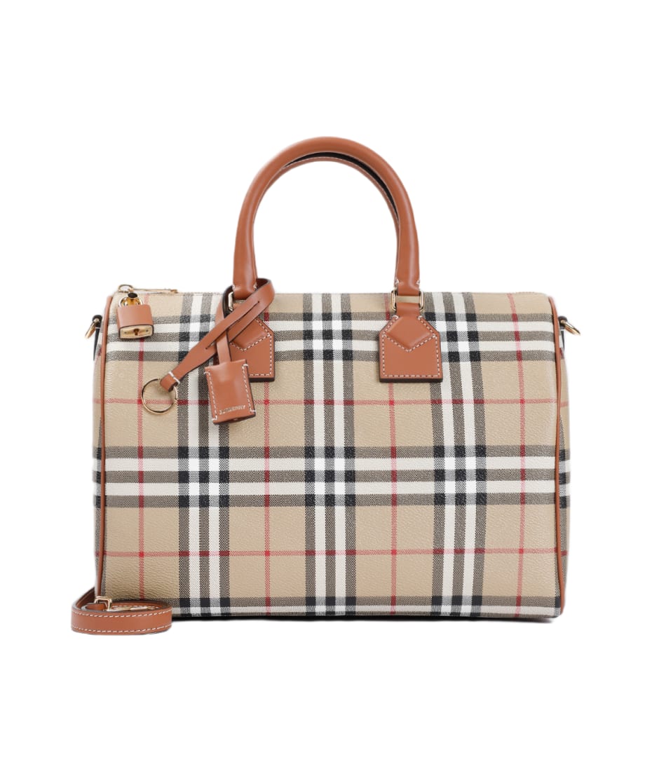 BURBERRY ホウリンク チェック ミティアム ハントハック Burberry Haymarket Check Coated Canvas Loxley Crossbody Bag