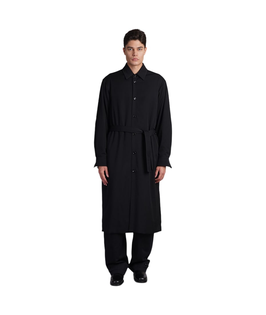 【美品・タグあり】LEMAIRE Wool Light Robe Coat Lemaire Bathrobe Coat Black | Cultizm