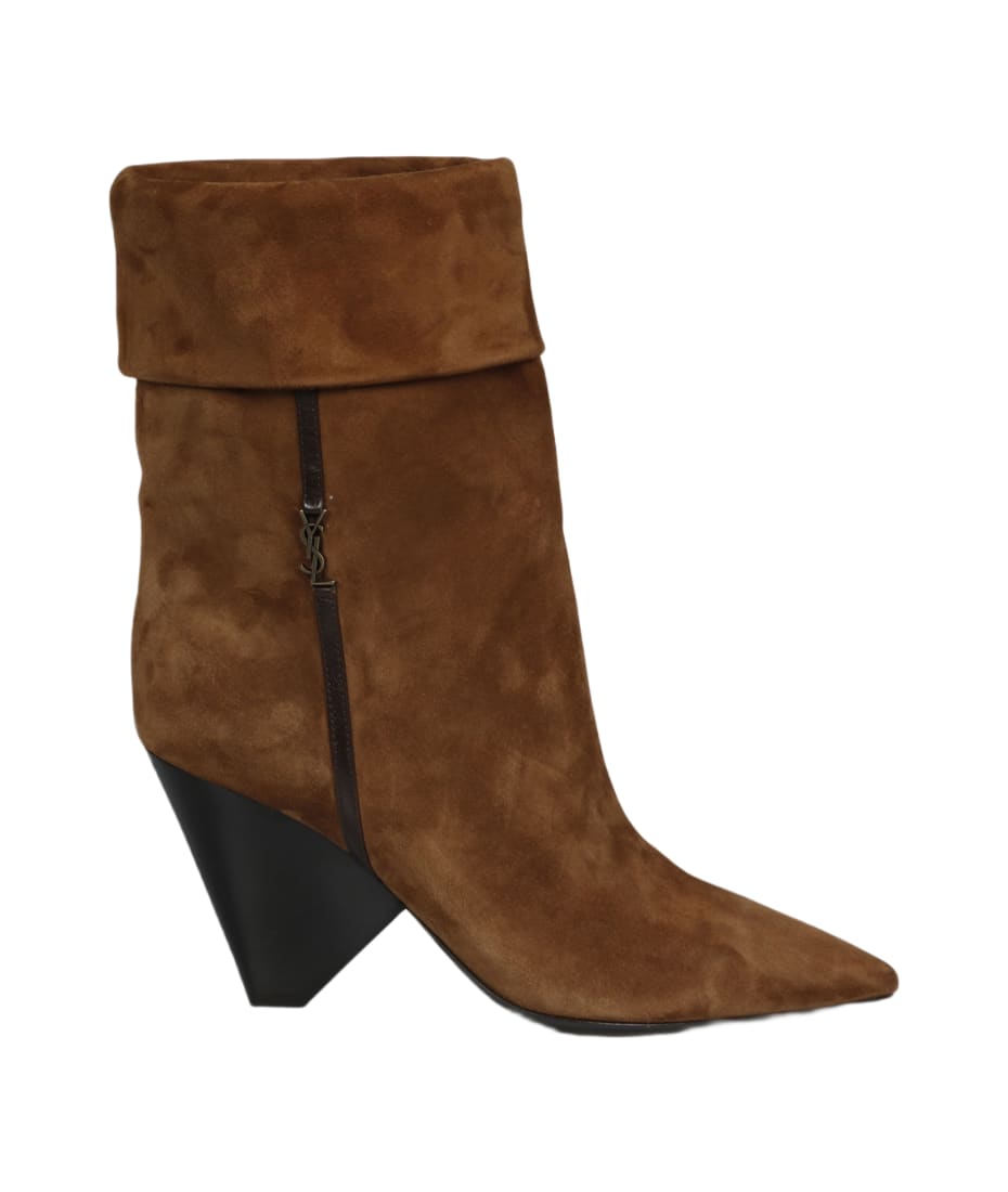 【関税＆送料込み】Saint Laurent Niki Booties SAINT LAURENT Niki embellished leather ankle boots | NET-A