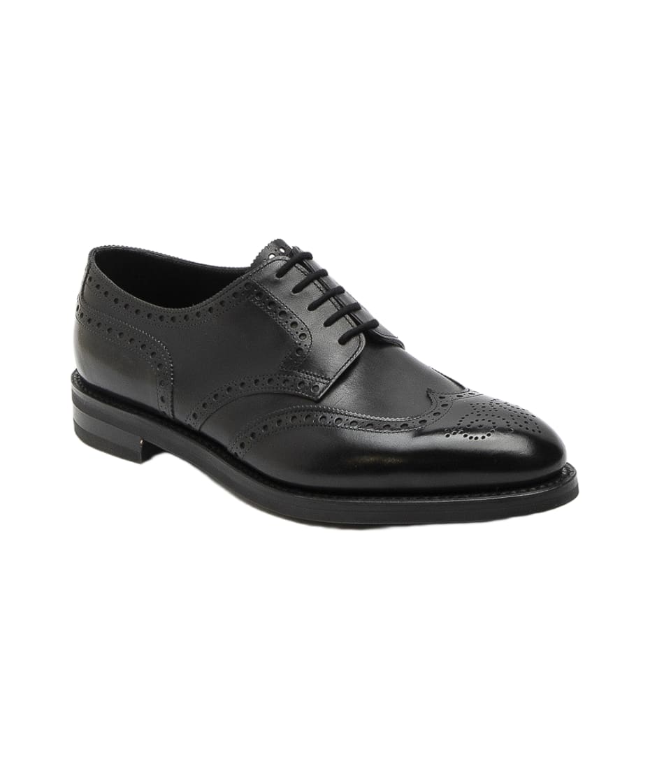 John Lobb Hayle Black Calf Derby Shoe | italist
