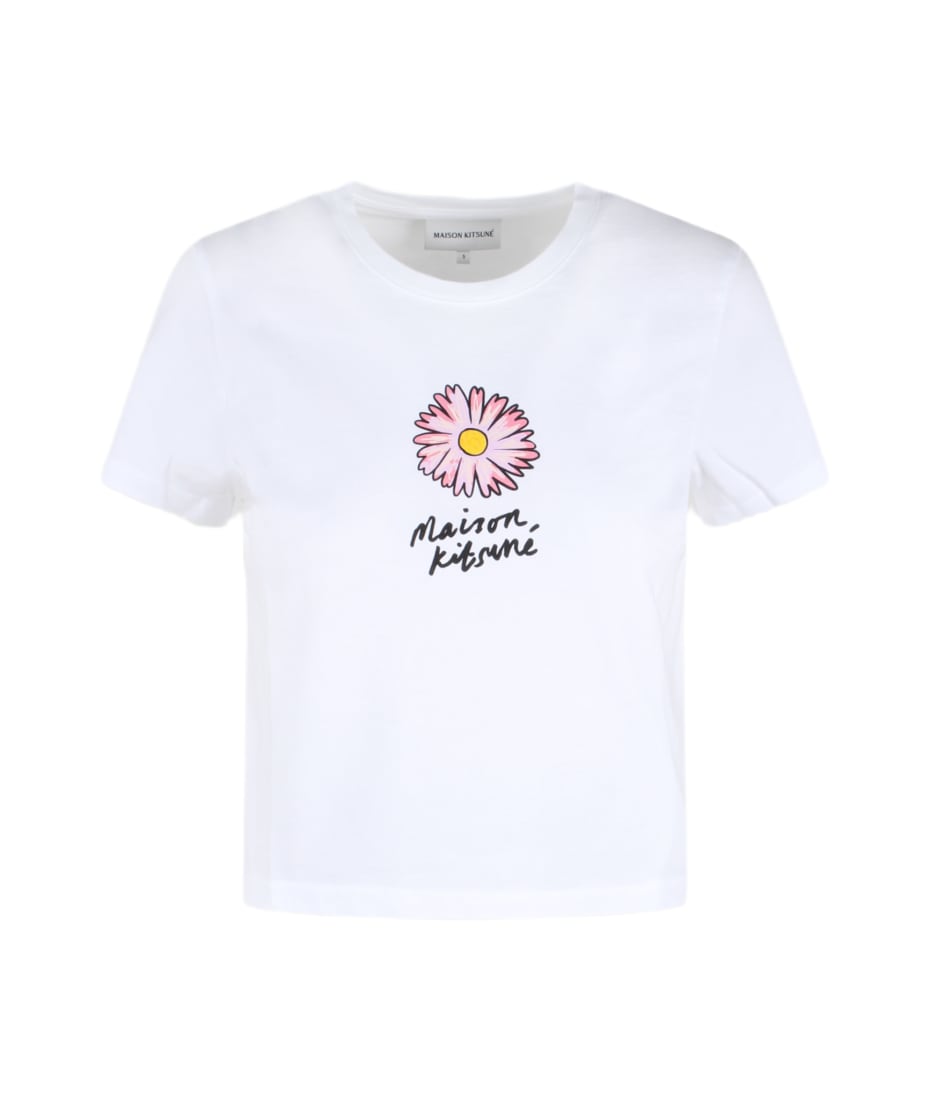 Maison Kitsune★W'S FLOATING FLOWER BABY S/S T-SHIRT Maison Kitsuné Floating Flower Baby T-shirt | italist