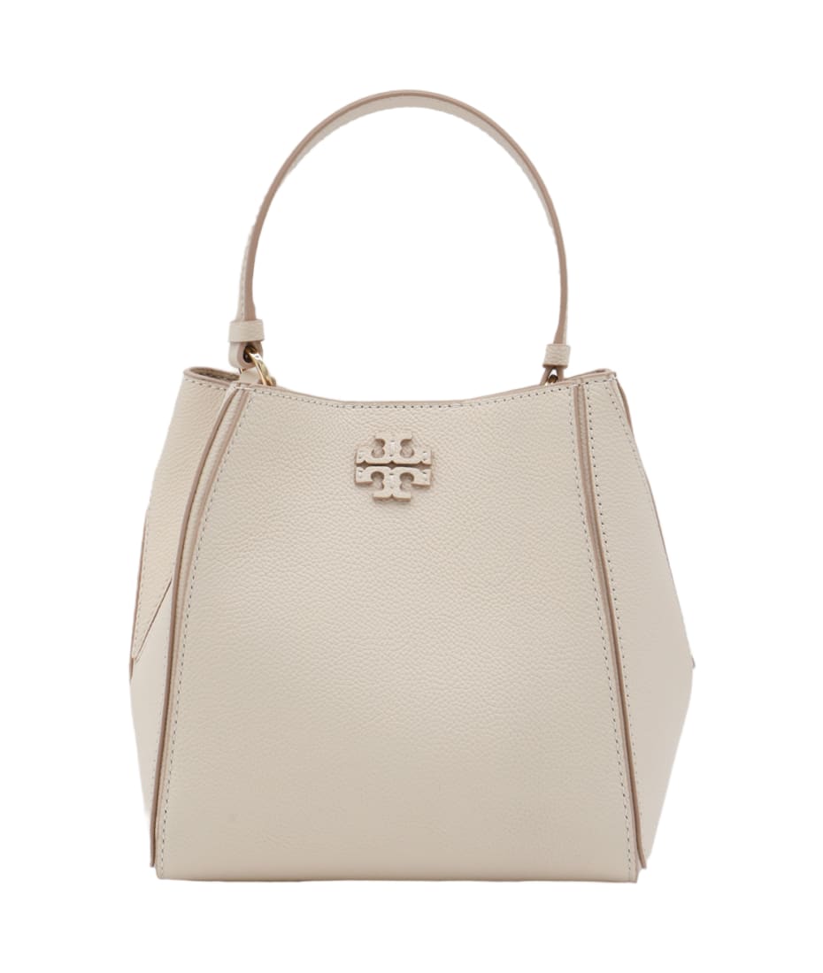 ★関税込み★ Tory Burch BRIE LEATHER SATCHEL Tory Burch Kira Small Top Handle Handbag Brie Ivory White