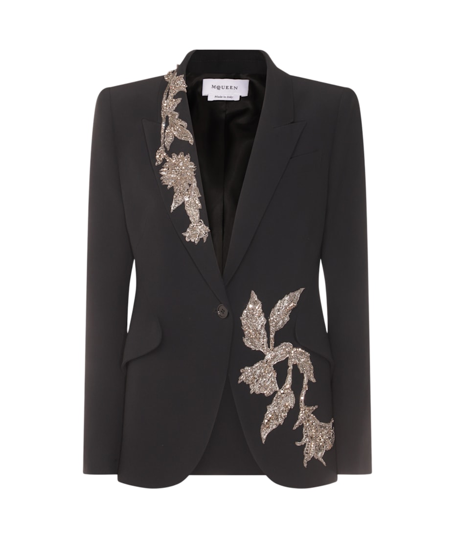 【送料&関税込】Alexander McQueen Black Viscose Blend Blazer Alexander McQueen Black Viscose Blend Blazer | italist