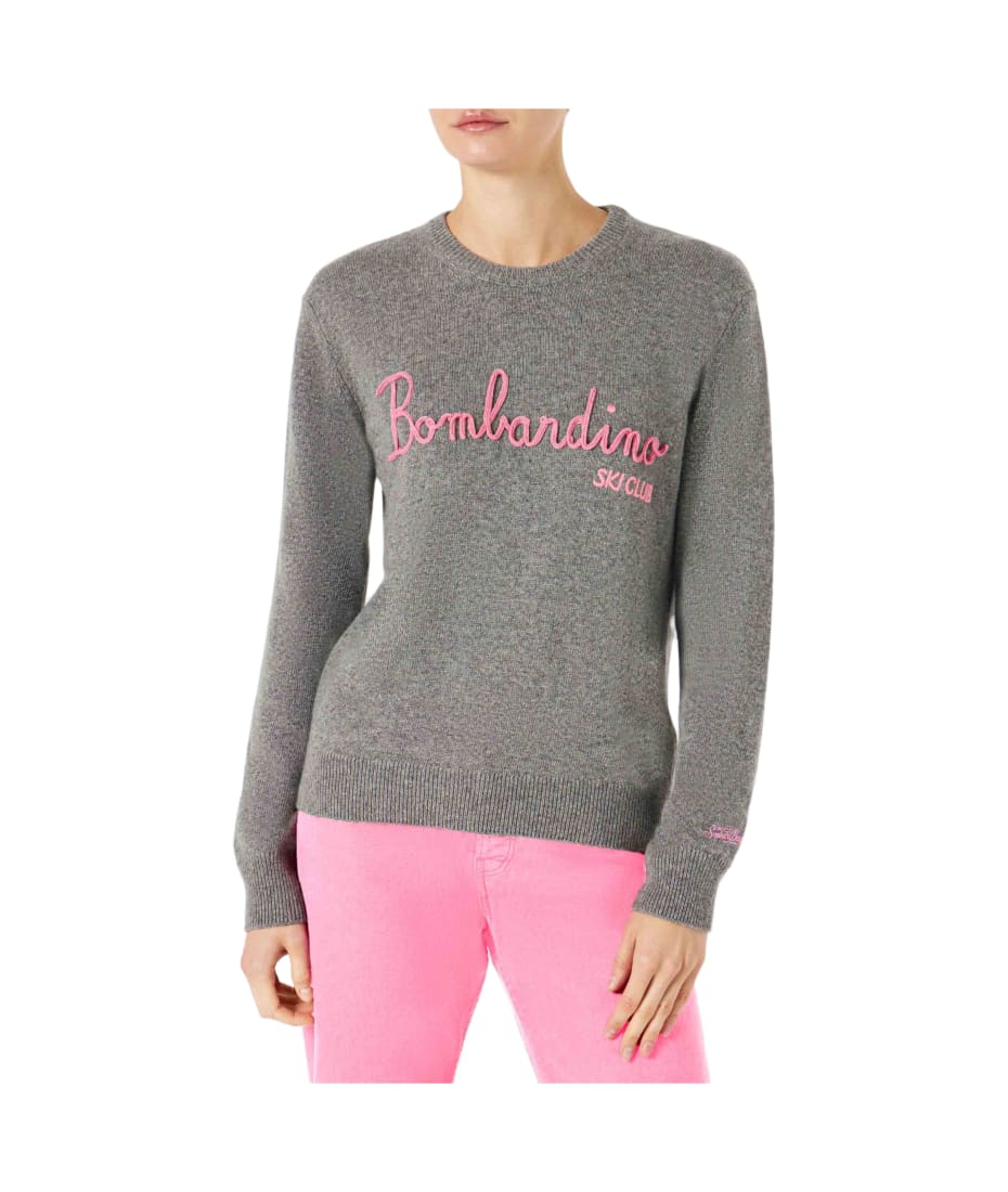 Woman Sweater With Bombardino Ski Club Embroidery