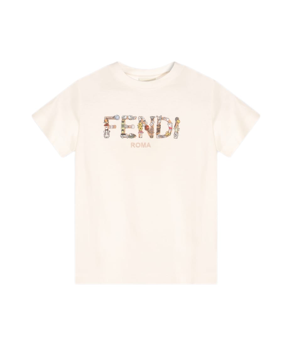 Tシャツ・カットソー FENDI WHITE COTTON T-SHIRT T-Shirt Cotton White | Fendi