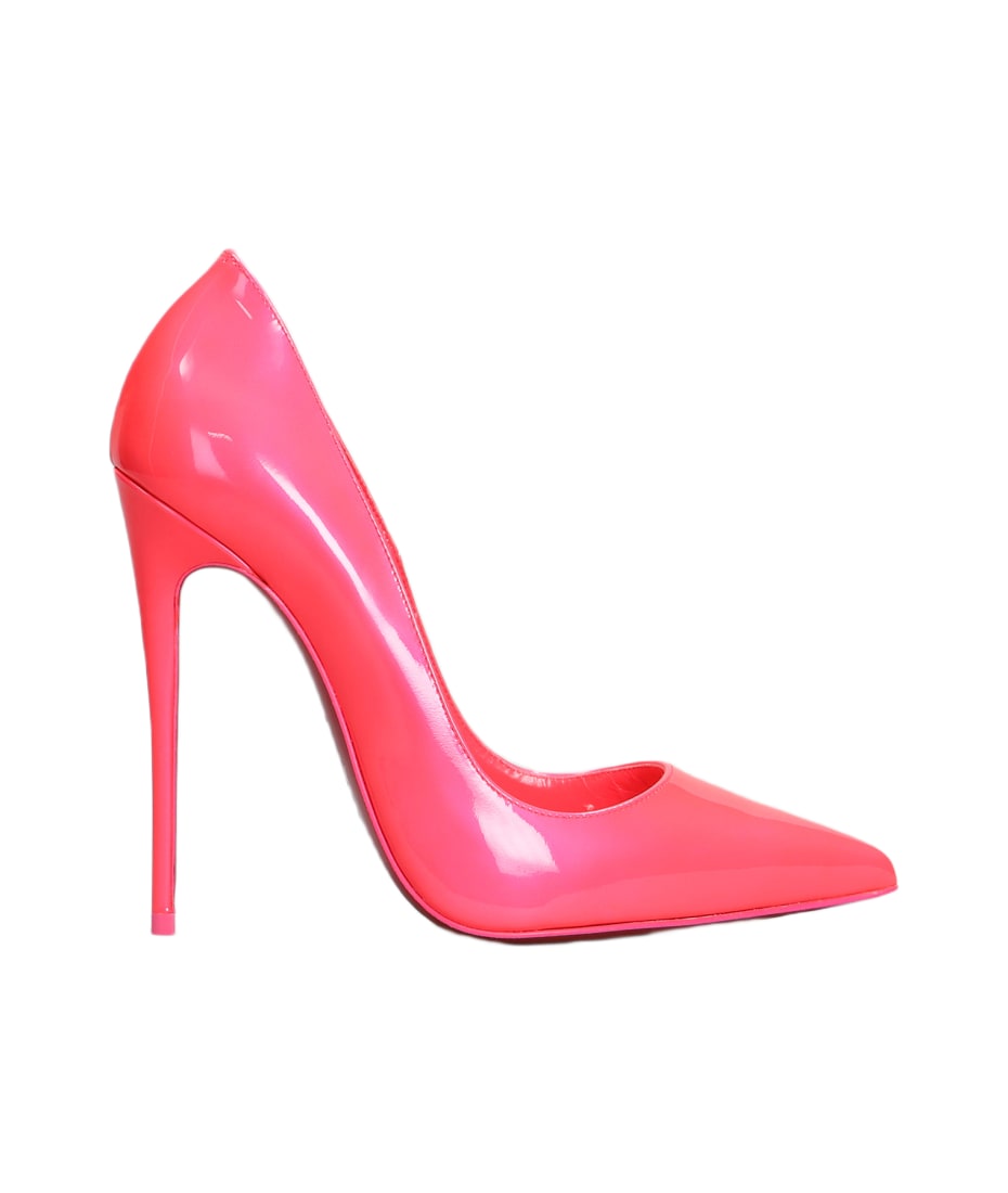 CHRISTIAN LOUBOUTIN: Hot Chick pumps in patent leather - Fuchsia