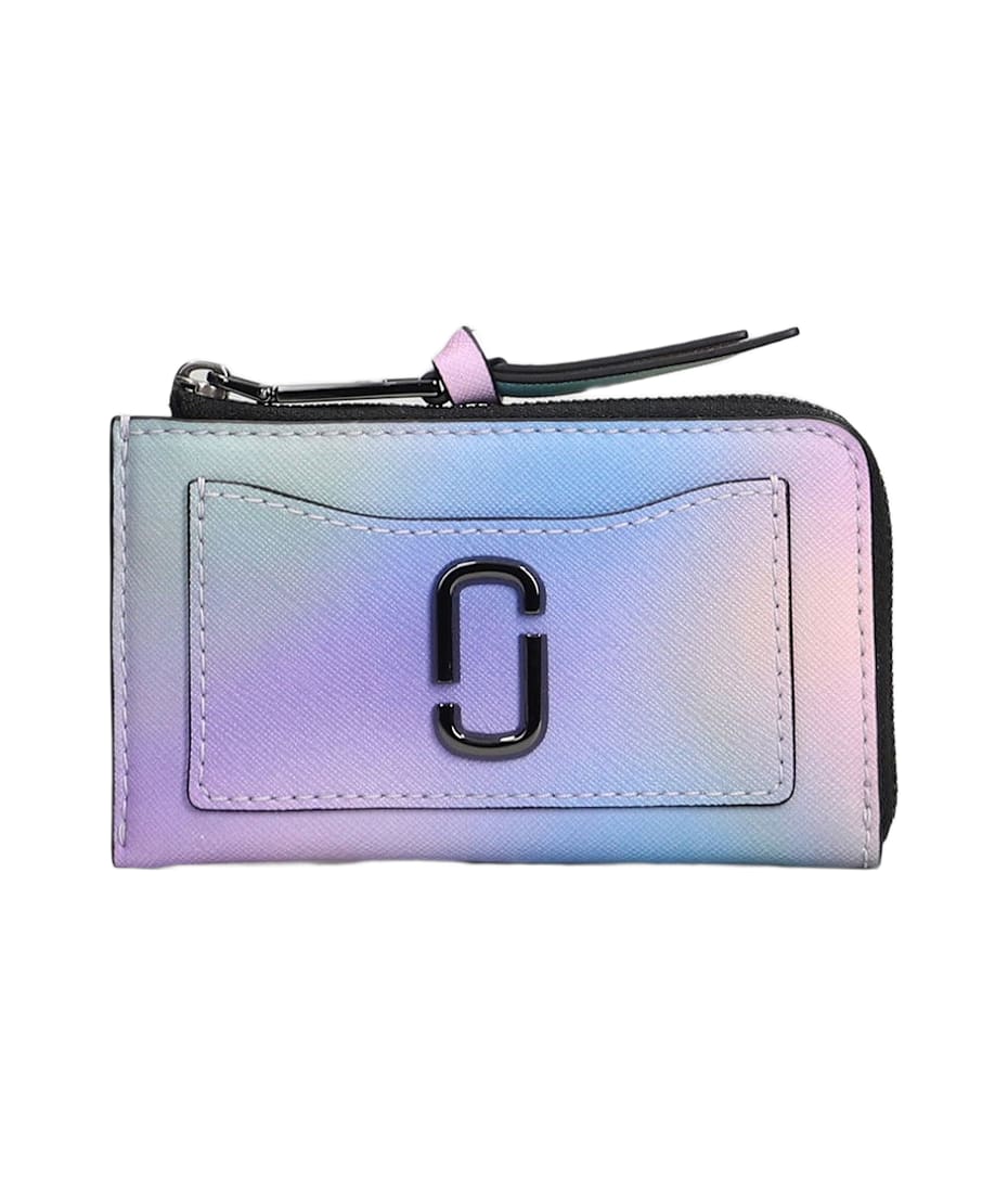 Marc Jacobs The Top Zip Multi Wallet In Multicolor Leather