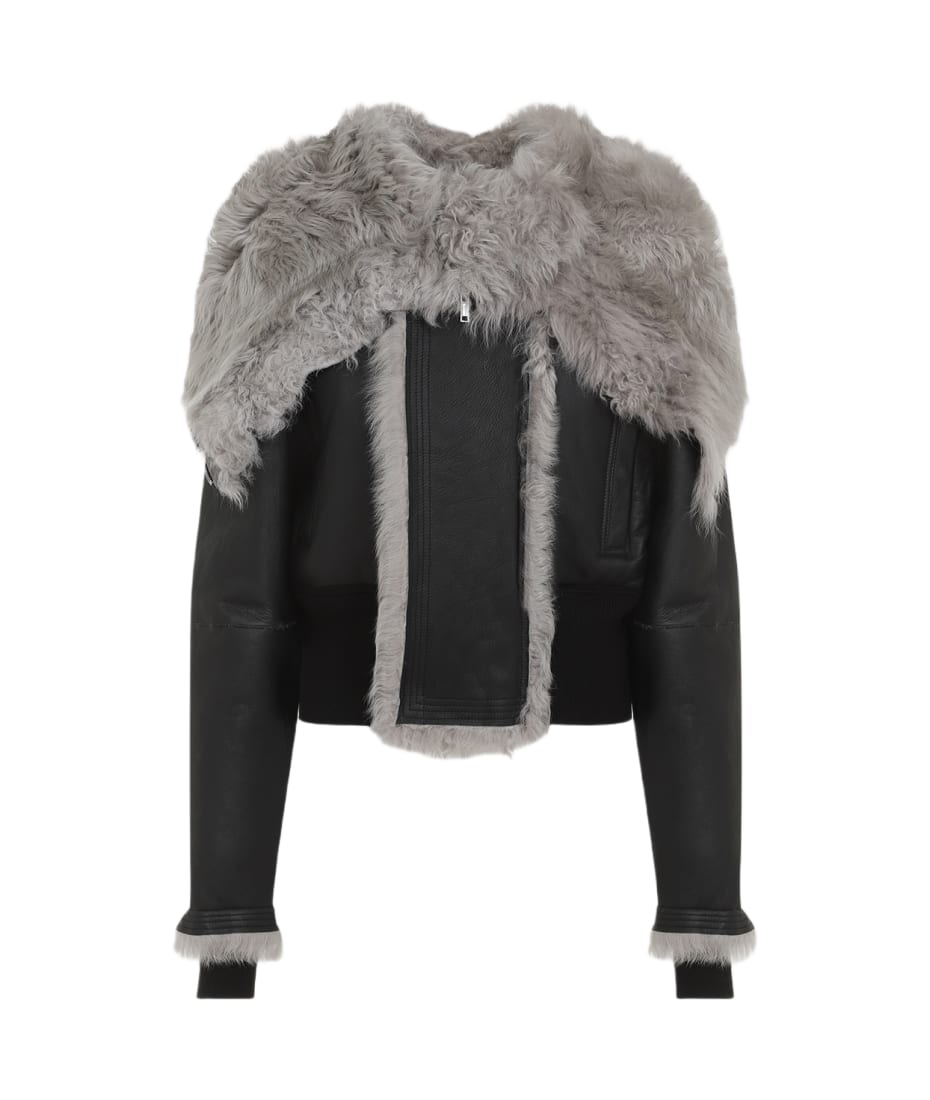 Rick Owens Shearling Zip Jacket italist